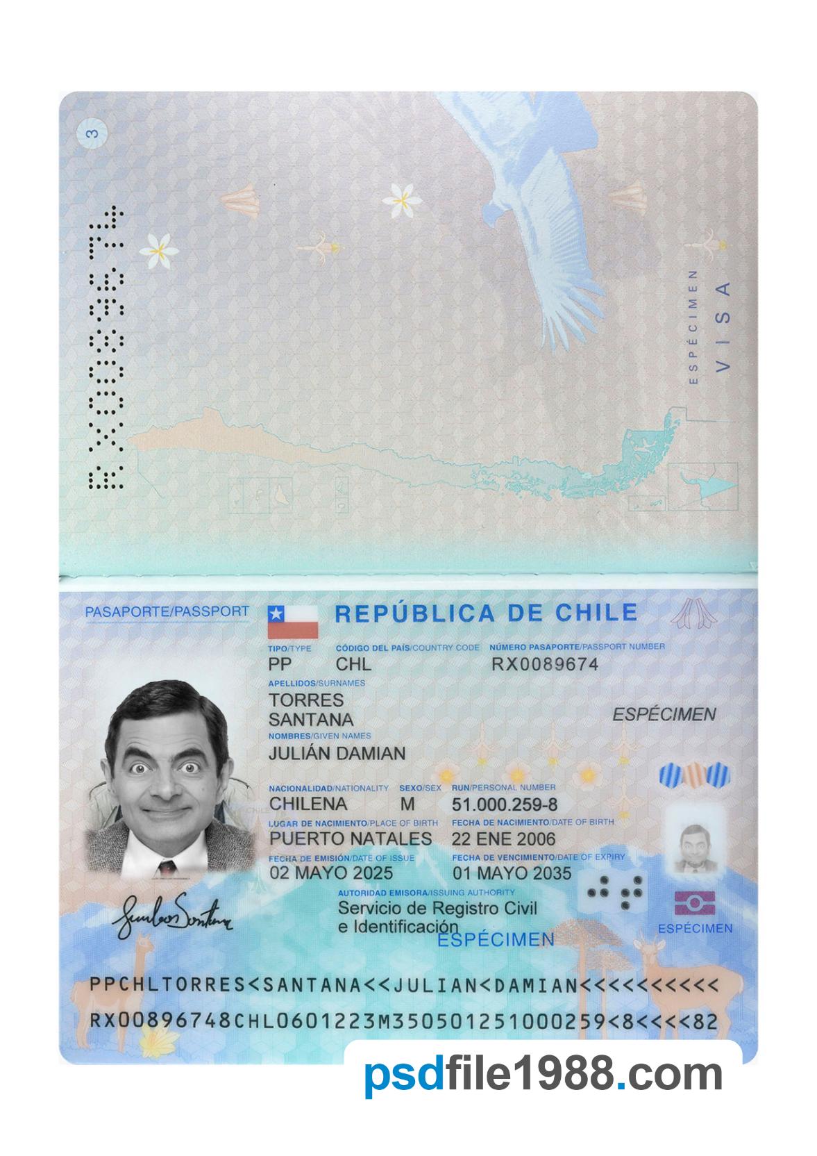 Chile Passport 2025-Present